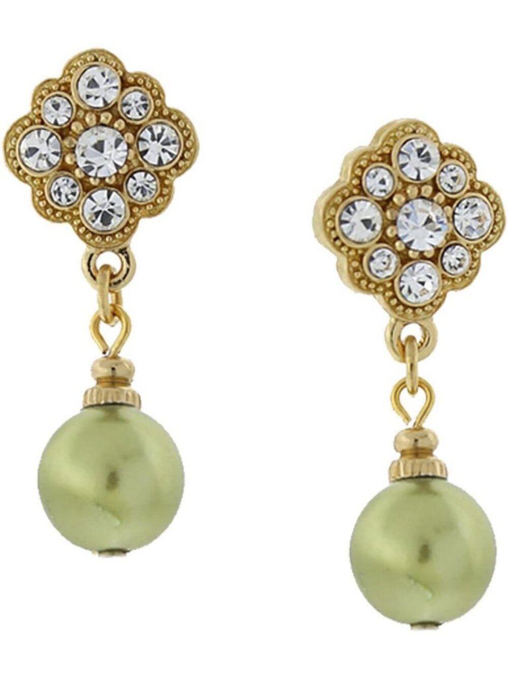 Elegant Bridal Simulated Pearl & Crystal Drop Earrings for Women - Perfect Gift!